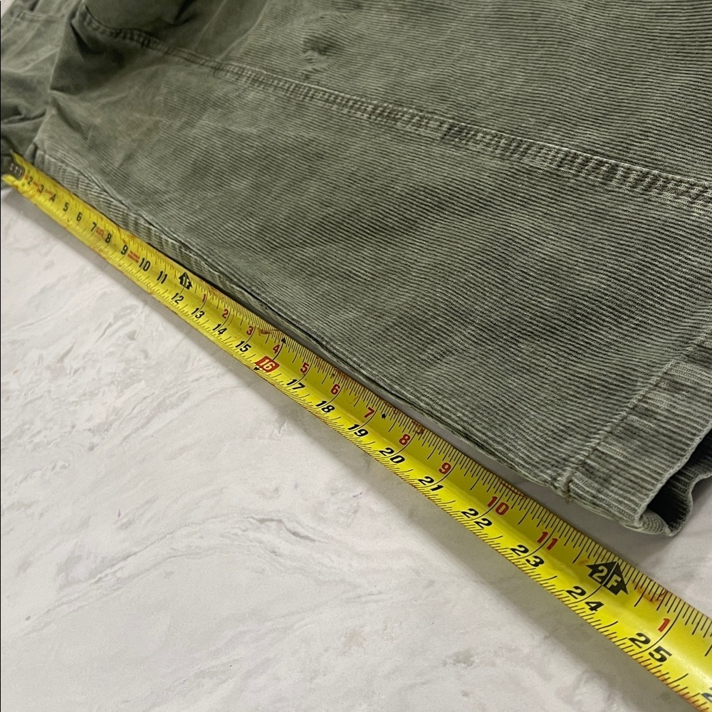 American Eagle Corduroy pants Super Stretch high waisted wide leg olive green 8 - Picture 12 of 16
